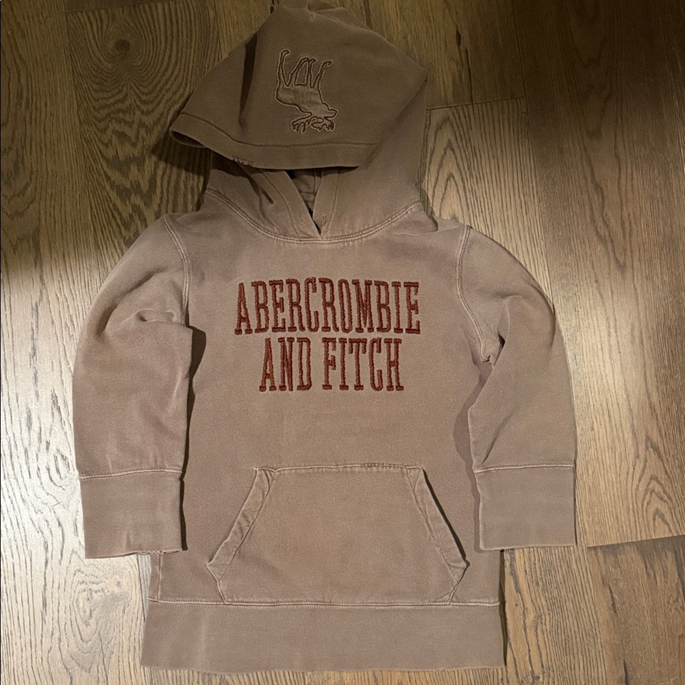Y2K Abercrombie & Fitch Tan short sleeve hoodie